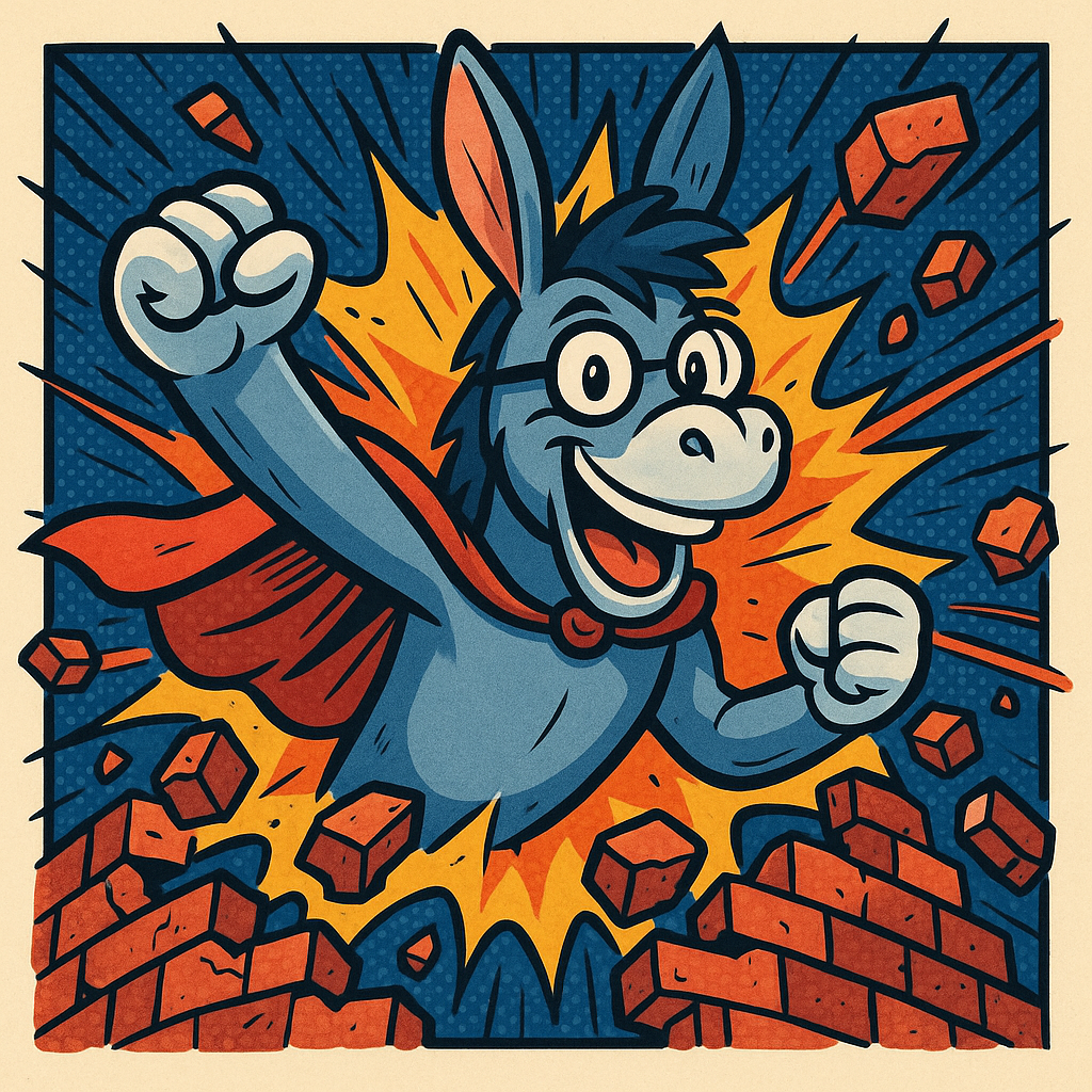 Dumb breaks through a wall